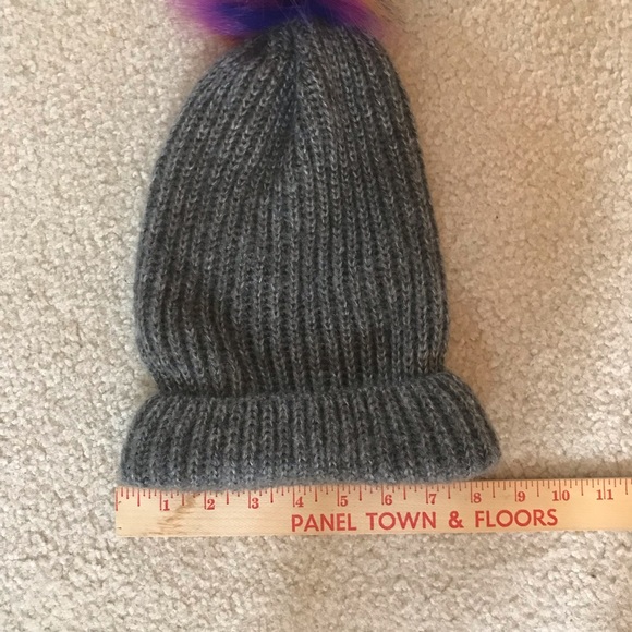 Zara Rainbow Poof Knit Winter Hat - Picture 3 of 4